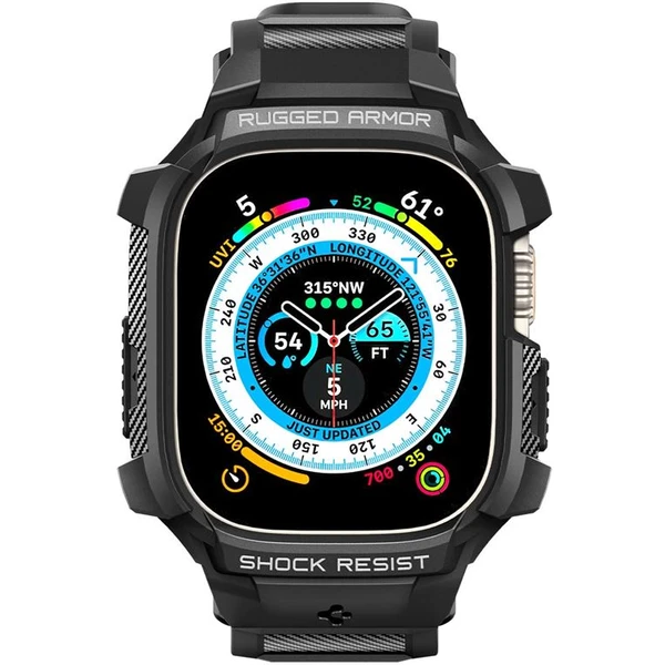 Spigen Rugged Armor Pro řemínek s pouzdrem Apple Watch Ultra 3/2/1 (49mm) černý - Pouzdra - Obrázek LTK0000N01