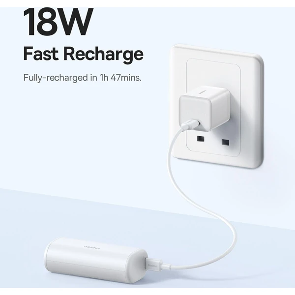 Baseus Compact powerbanka 5000mAh bílá - Powerbanky - Obrázek LTTL000K01