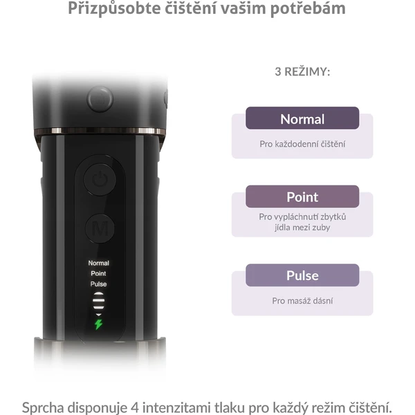 TrueLife AquaFloss Mini M50 ústní sprcha černá - Ústní sprchy - Obrázek LTUL000K01