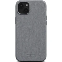Woolnut MagSafe kožený kryt pro iPhone 15 Plus šedý - Pouzdra