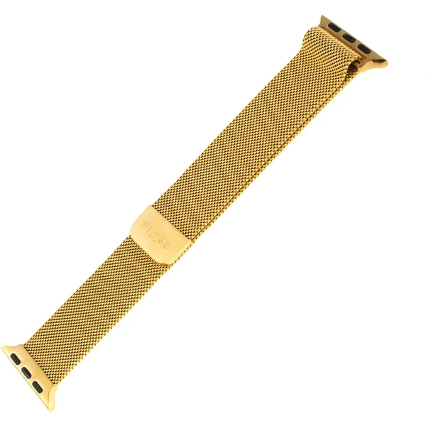 FIXED Mesh Strap síťový nerezový řemínek Apple Watch 42/44/45mm zlatý - Řemínky - Obrázek LUQU600301