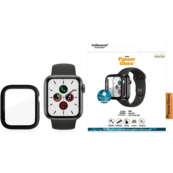 PanzerGlass Full Body Protection Apple Watch 4/5/6/SE 40mm černý - Pouzdra - Obrázek LV4N600301