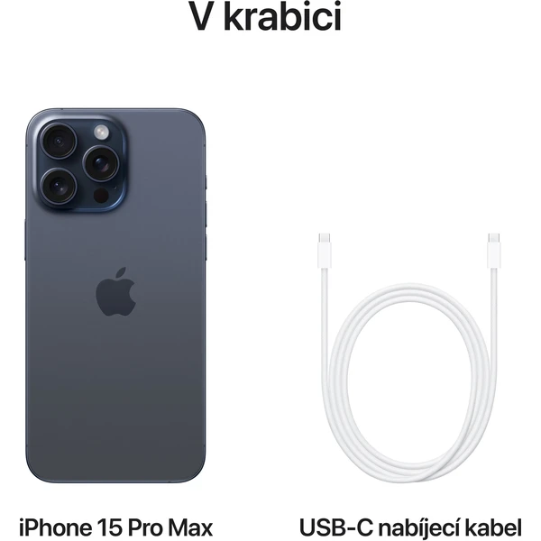 Apple iPhone 15 Pro Max 1TB modrý titan (Kategorie C) - Mobilní telefony - Obrázek LW39000601