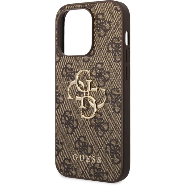 Guess PU 4G Metal Logo kryt iPhone 15 Pro Max hnědý - Pouzdra - Obrázek LXK8000601