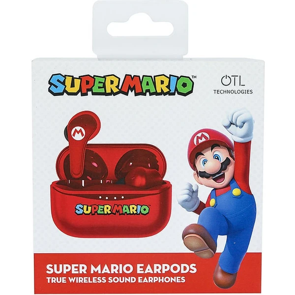 OTL bezdrátová sluchátka TWS s motivem Super Mario červená - Sluchátka - Obrázek LYHB300401