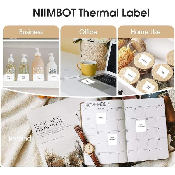 Niimbot štítky R 40x60mm 125ks pro B21, B3S, B1 bílé - Pásky pro štítkovače - Obrázek LYR0000N01