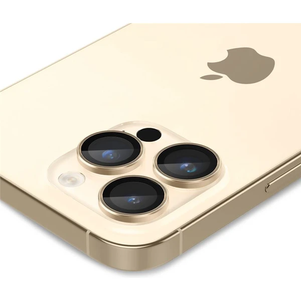 Spigen Glass EZ Fit Optik Pro 2 Pack tvrzené sklo na fotoaparát iPhone 14 Pro/iPhone 14 Pro Max zlat - Ochranné folie a skla - Obrázek LZ09000601