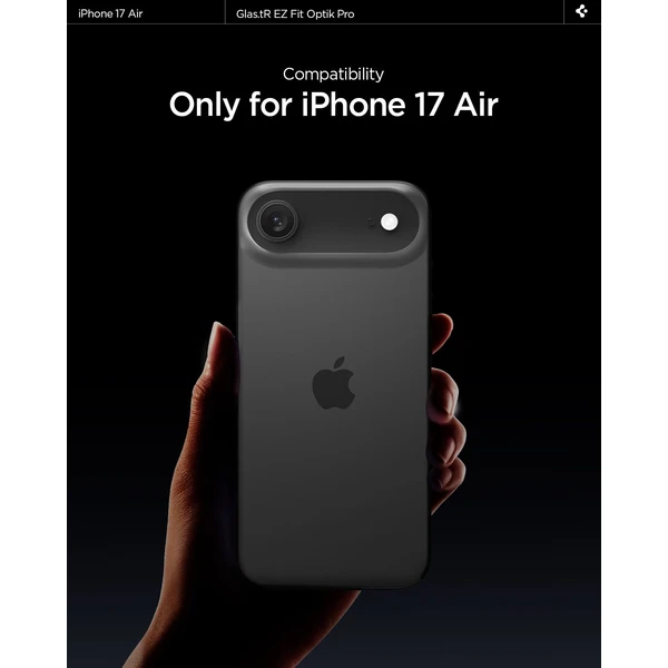 Spigen Glass tR EZ Fit Optik Pro skla iPhone Air black (2 ks) - Ochranné folie a skla - Obrázek LZGH000K01