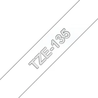 Brother TZe-135 páska bílá na průhledném 12 mm - Pásky pro štítkovače