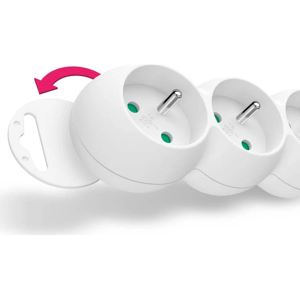 CONNECT IT prodlužovací kabel 230 V 6 zásuvek s vypínačem 5m bílý - Zásuvky - Obrázek M0QL000K01