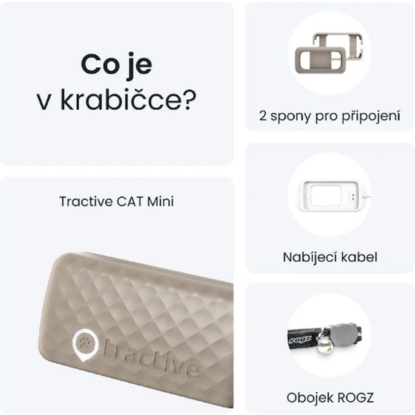 Tractive GPS CAT Mini tracker polohy a aktivity pro kočky hnědý - GPS moduly - Obrázek M1L5000J01