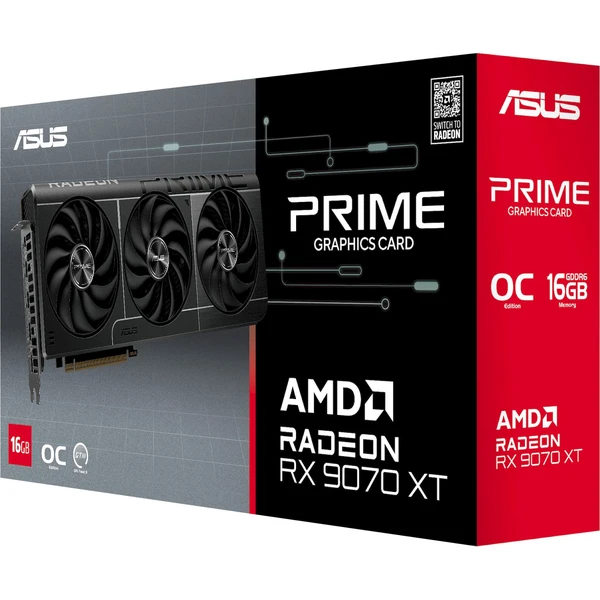 ASUS PRIME AMD Radeon RX 9070 XT OC 16GB - Grafické karty - Obrázek M1LE000L01