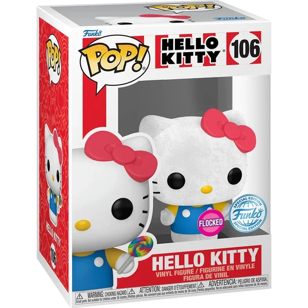 Funko POP! #106 Sanrio: Hello Kitty - Hello Kitty with Lollipop (Flocked) - Funko POP! - Obrázek M1OG000J01
