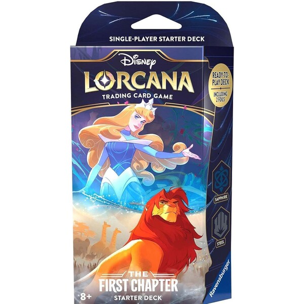 Sběratelské karty Disney Lorcana: The First Chapter TCG Starter Deck Sapphire & Steel