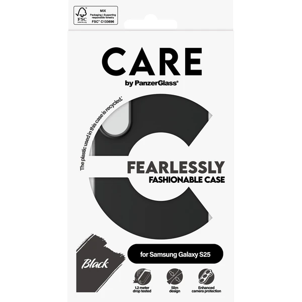 PanzerGlass® CARE kryt Samsung Galaxy S25 Fearlessly černý - Pouzdra - Obrázek M2FC000J01