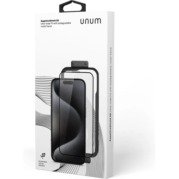 UNUM SapphireShield 3D iPhone 16 Pro s instalačním rámečkem - Ochranné folie a skla - Obrázek M2L7000K01