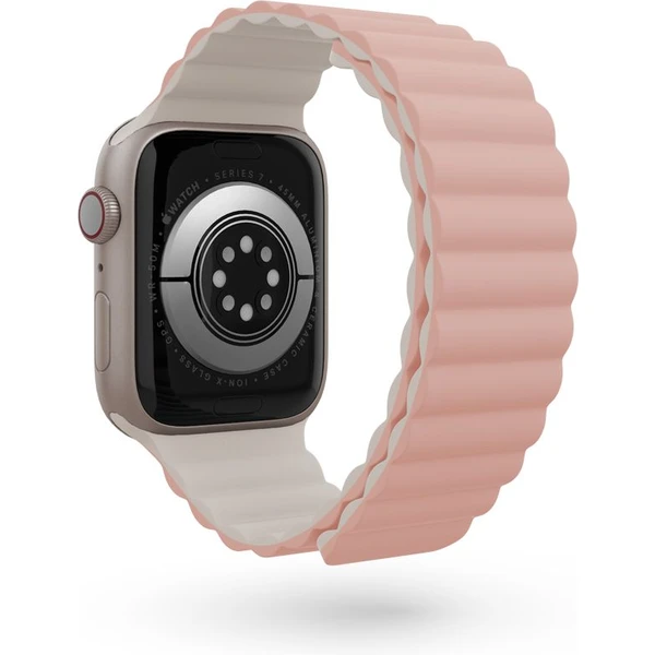Epico Watch Strap Magnetic pro Apple Watch 42/44/45/49 mm růžová/šedá - Řemínky - Obrázek M350000601