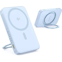 Baseus PicoGo Qi2 s otočným stojanem a bezdrátovým nabíjením powerbanka 5000mAh 20W USB-C modrá - Powerbanky