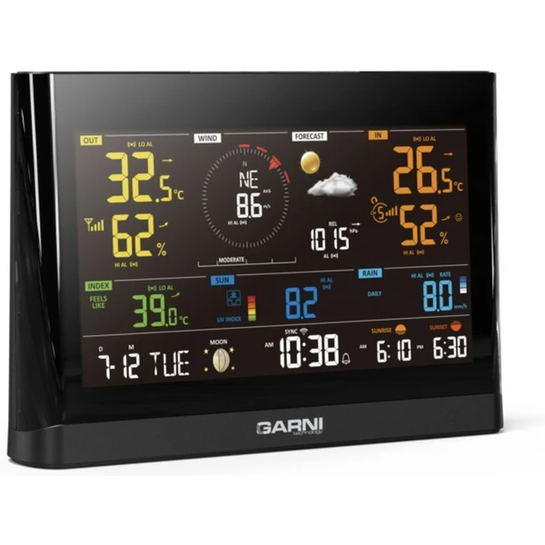 GARNI 1025 Arcus Wi-Fi meteorologická stanice černá - Meteostanice - Obrázek M3D5000N01