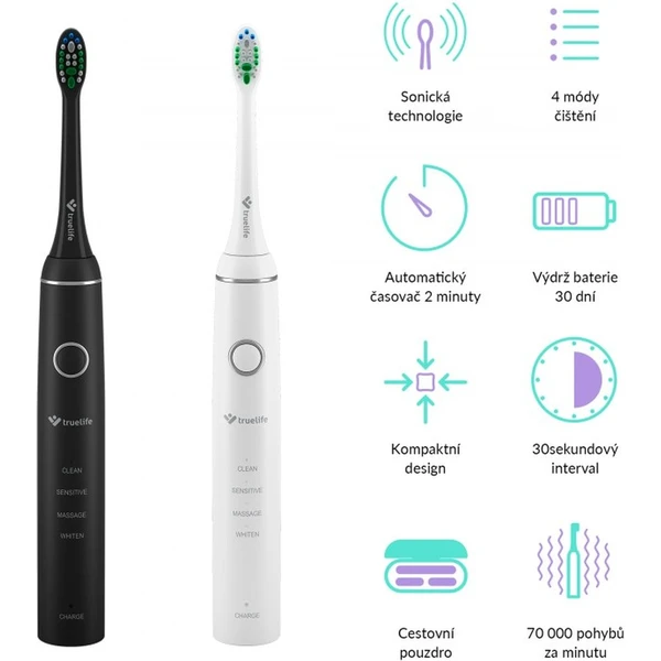TrueLife SonicBrush Compact Duo 2 ks - Zubní kartáčky - Obrázek M3HY000501