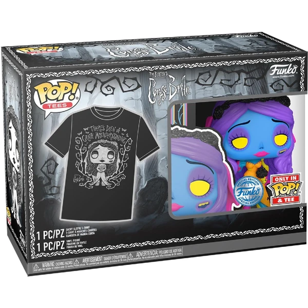 Funko POP! & Tee Box: Corpse Bride - Emily (BLKLT) L - Dárkové sety - Obrázek M3L8000K01