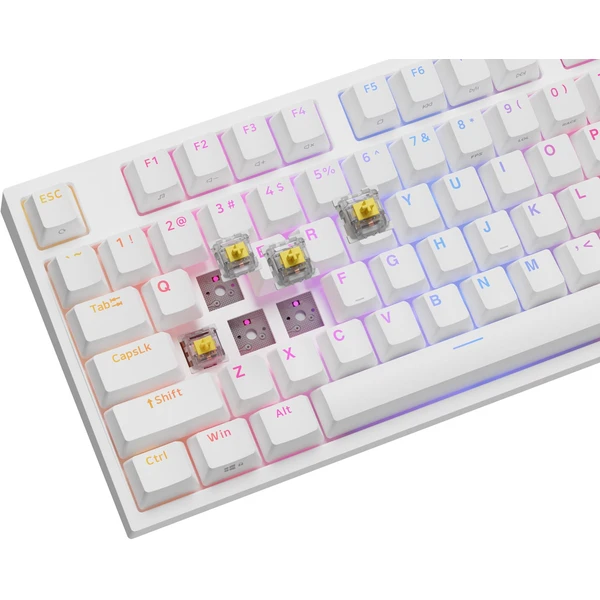 Genesis THOR 404 herní mechanická klávesnice Gateron Yellow Pro/US layout/Bílá - Klávesnice - Obrázek M3M0000P01