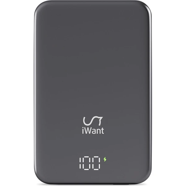 iWant Mag+ MagSafe hliníková powerbanka 10000 mAh vesmírně šedá - Powerbanky - Obrázek M3U6000P01