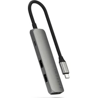 Satechi 4v1 USB-C Slim víceportový adaptér 4K vesmírně šedý - USB huby