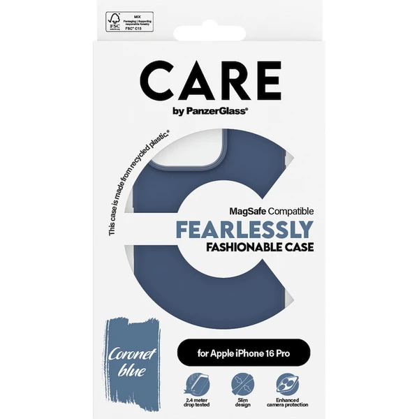 PanzerGlass® CARE kryt Apple iPhone 16 Pro MagSafe Fearlessly modrý - Pouzdra - Obrázek M408000P01
