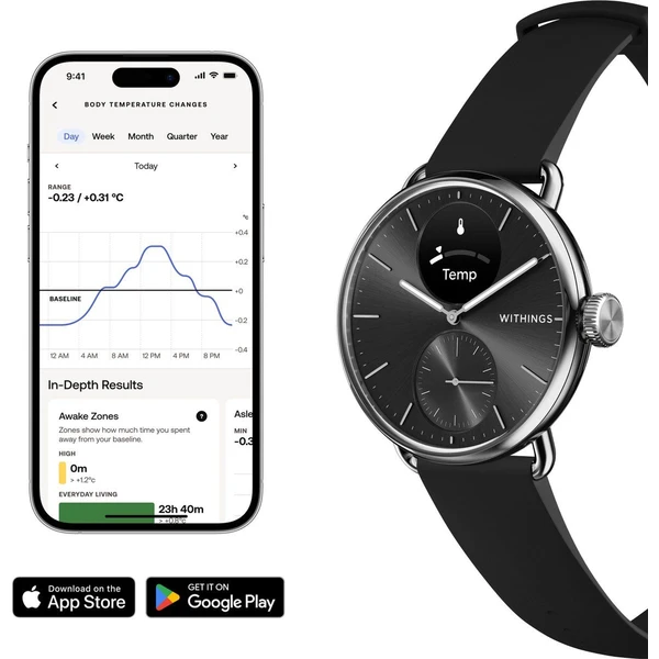 Withings ScanWatch 2 38mm černé - Chytré hodinky - Obrázek M4E7000701