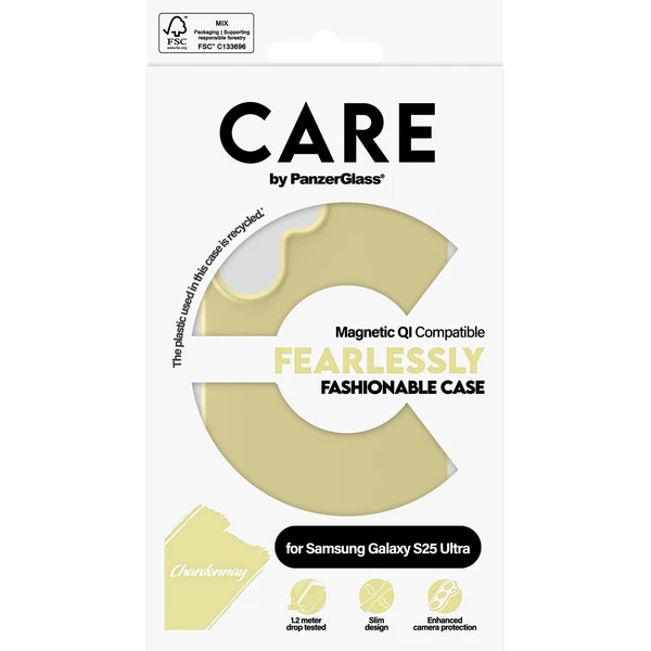 PanzerGlass® CARE kryt Samsung Galaxy S25 Ultra Fearlessly zeleno-žlutý (Chardonnay) QI - Pouzdra - Obrázek M4FC000J01