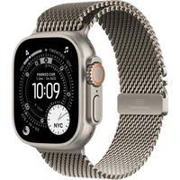 Apple Watch 49/46/45/44mm milánský tah z přírodního titanu velký - Řemínky