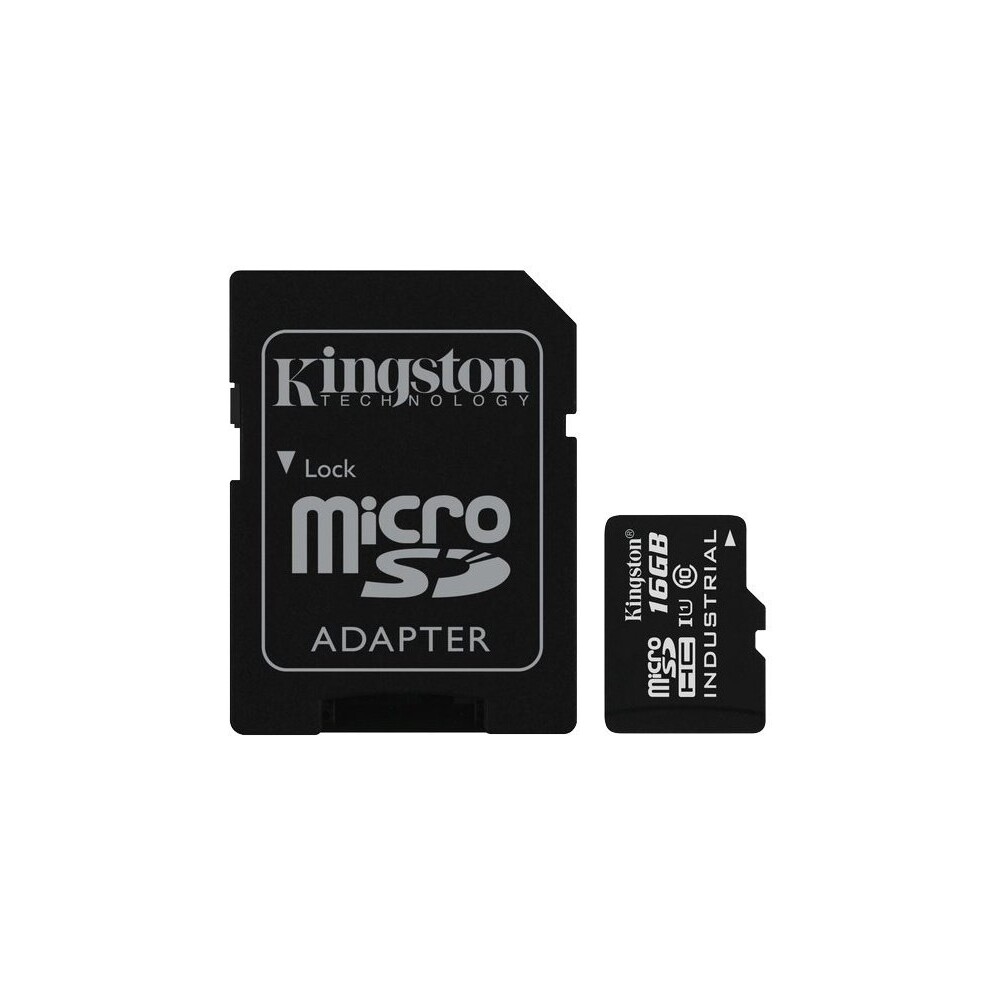 Kingston microSDHC Industrial 16GB 100MB/s UHS-I + SD adaptér