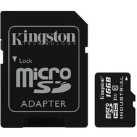 Kingston microSDHC Industrial 16GB 90MB/s UHS-I + SD adaptér - Paměťové karty
