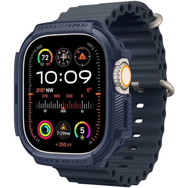 Spigen Rugged Armor kryt Apple Watch Ultra 3/2/1 (49mm) modrý - Pouzdra - Obrázek M5A1000P01