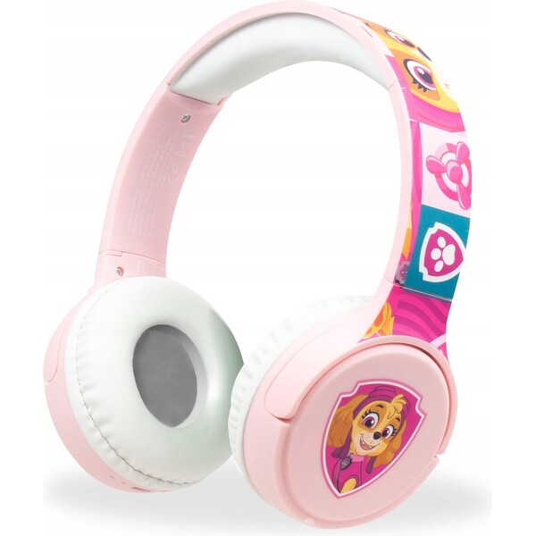 Bluetooth sluchátka Tlapková patrola, růžová