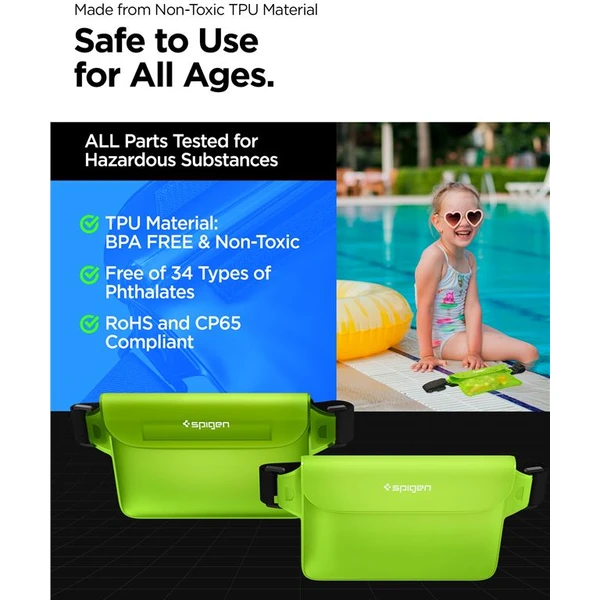 Spigen Aqua Shield WaterProof Waist Bag A620 2 Pack zelený - Pouzdra - Obrázek M5N5000701