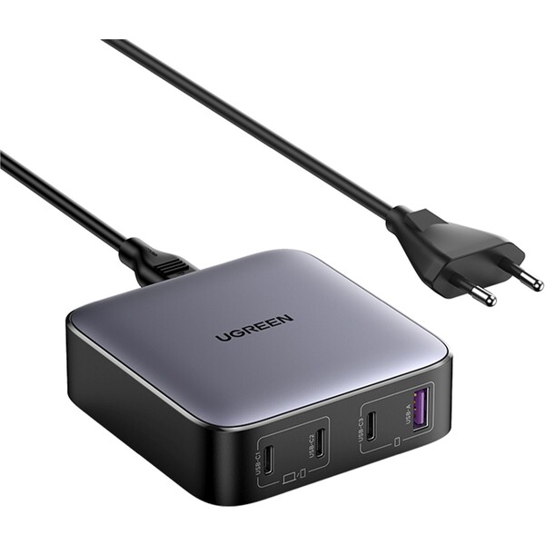Nabíječka do sítě UGREEN 1x USB, 3x USB-C, 100W, GaN (90928) šedá Šedá
