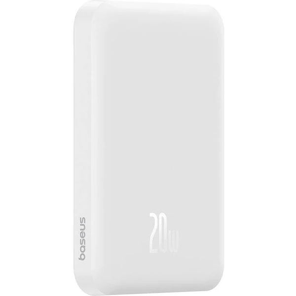 Baseus Power banka Mini s bezdrátovým nabíjením 5000 mAh 20W USB-C bílá - Powerbanky - Obrázek M6X5000L01