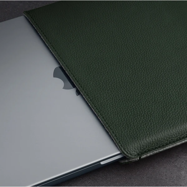 Woolnut kožené Sleeve pouzdro pro 16" MacBook Pro tmavě zelené - Pouzdra - Obrázek M7SR100501