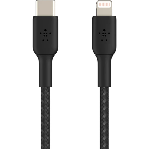 Belkin BOOST Charge Braided USB-C/Lightning napájecí kabel 2m černý - Kabely a redukce - Obrázek M889400301