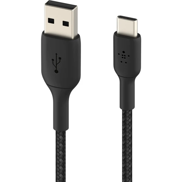 Belkin BOOST Charge Braided USB-C/USB-A napájecí kabel 3m černý - Kabely a redukce - Obrázek M8C9400301