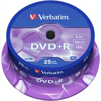 VERBATIM DVD+R(25 ks)Spindle/General Retail/16x/4.7GB - Optické disky