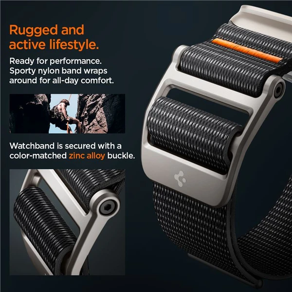 Spigen DuraPro Flex Ultra řemínek Apple Watch 49/46/45/44/42mm černý - Řemínky - Obrázek M9N2000P01