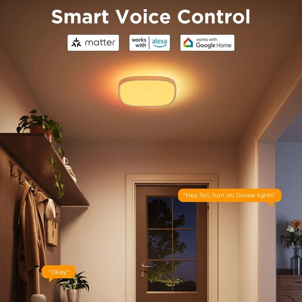 Govee RGBICWW Smart čtverhranné stropní světlo 2400lm 30cm Matter - Chytrá osvětlení - Obrázek M9QK000K01