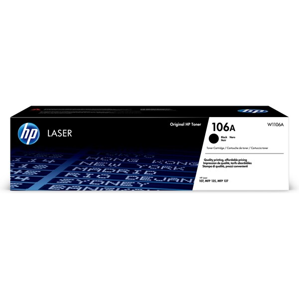 HP 106A Original Laser Toner Cartridge černá Černá
