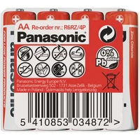 Panasonic Red Zinc AA zinkouhlíkové baterie (4ks) - Baterie
