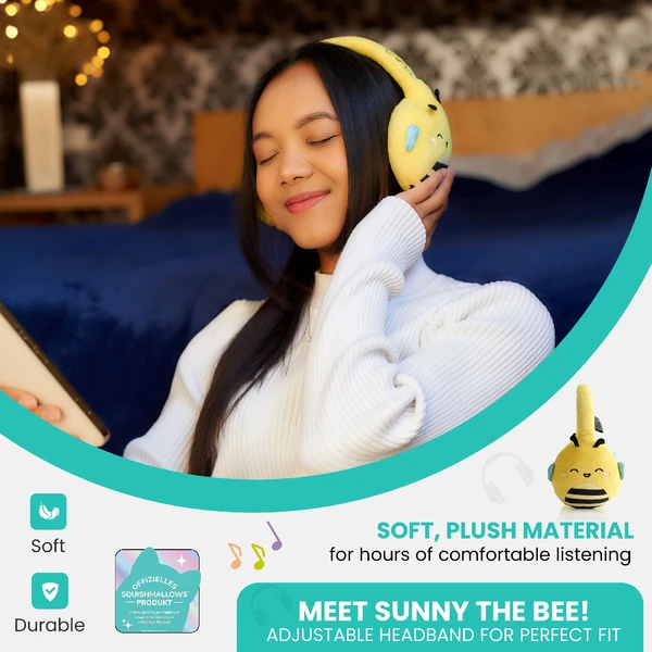 Lazerbuilt bezdrátová sluchátka Squishmallows - Sunny (plyšová) - Sluchátka - Obrázek MABG000K01
