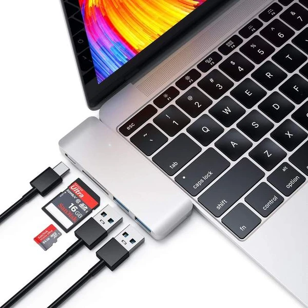 Satechi Passthrough USB hub pro MacBook stříbrný - USB huby - Obrázek MACE100301