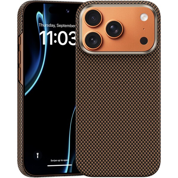 Benks ArmorTint Kevlar MagSafe kryt iPhone 17 Pro DawnLight Gold